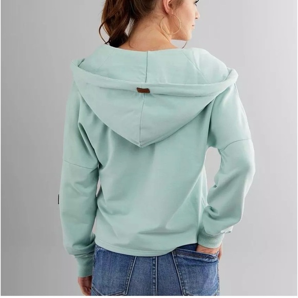 Wanakome Etta hoodie crop womans size S split neck - Picture 11 of 11